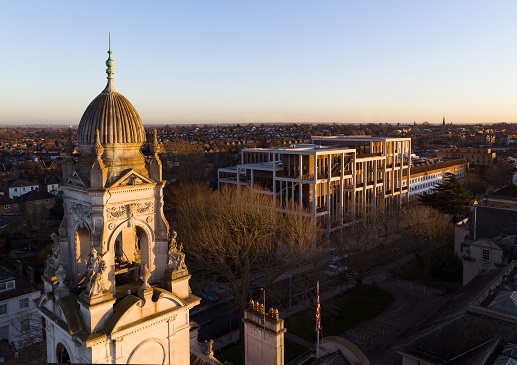 Pix 6 Town House Kingston University View south east from Surrey County Hall Ed Reeve Drone 7
