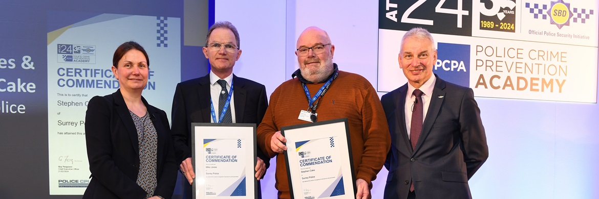 Surrey Police DOCOs recognised at crime prevention awards