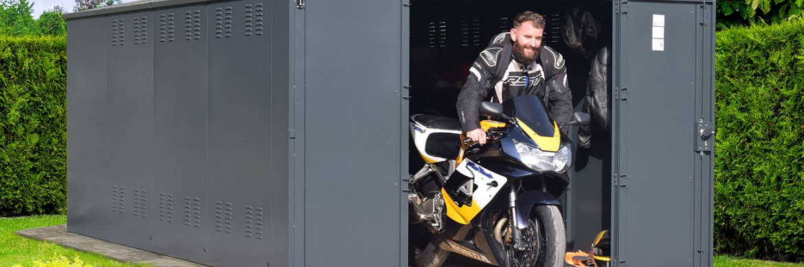 Asgard’s new SBD accredited XXXL Motorcycle Garage