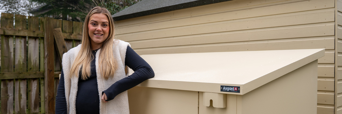 Emily Bell Stores Her Bikes Securely in an SBD-accredited Asgard Shed