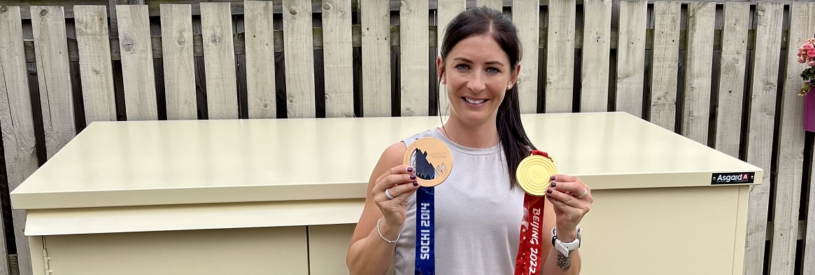 Olympic Champion Eve Muirhead OBE gets an SBD Asgard Annexe Outdoor Shed