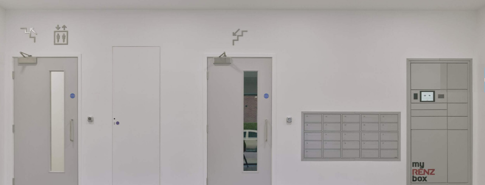 Interior security doors and letterboxes