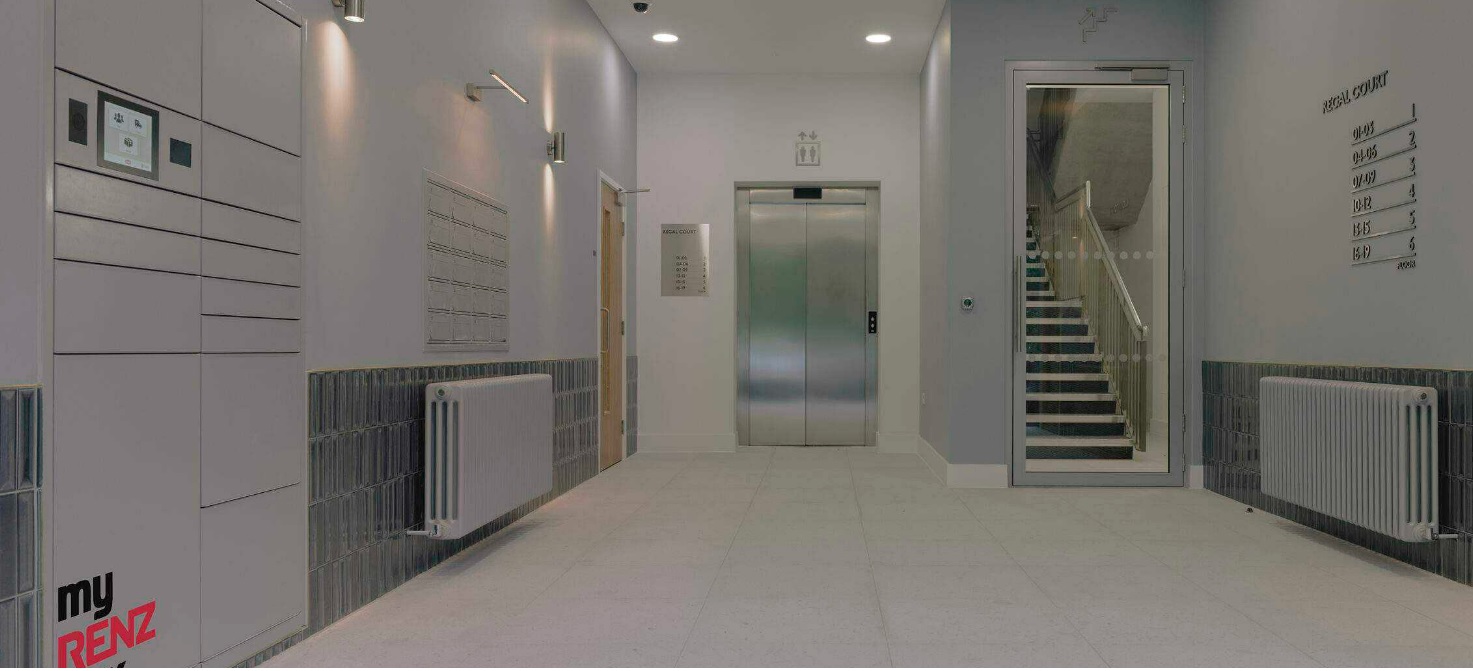 Security doors in lift area