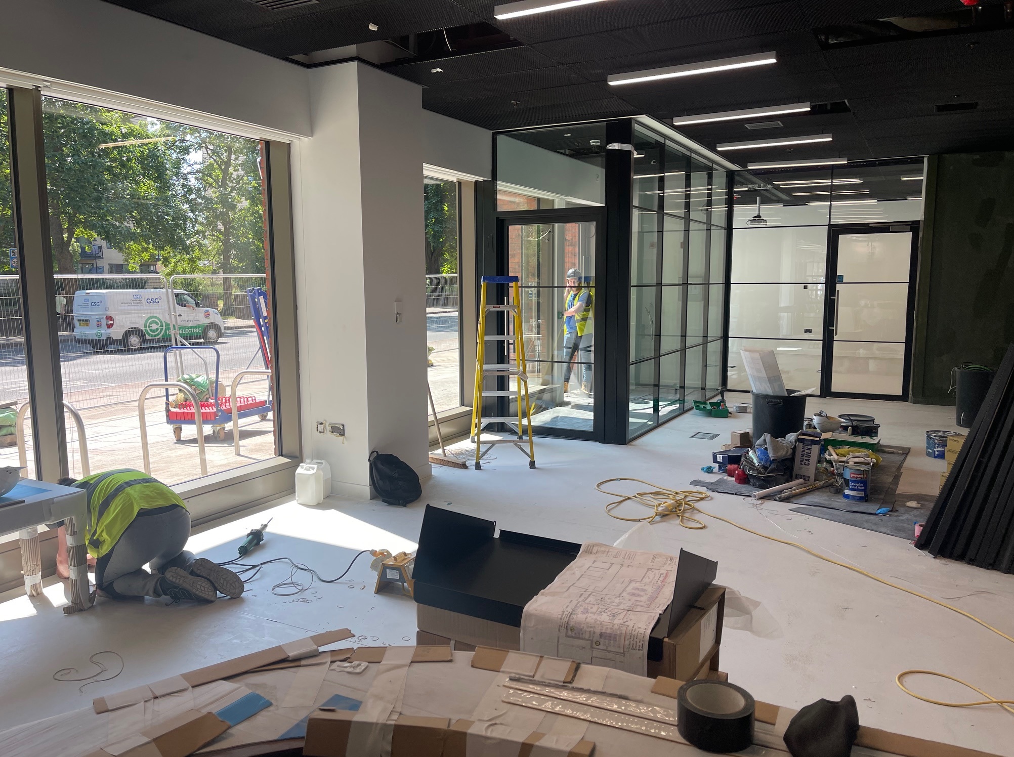 Construction work on the former Olive Morris House
