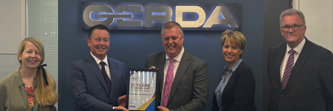 Gerda Celebrates 25 Years as a Secured by Design Member
