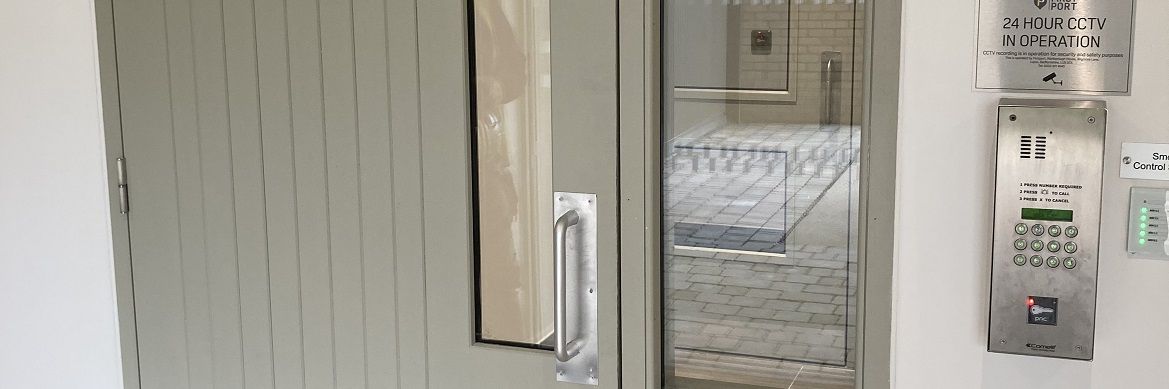 Russell Timber Technology’s FD30 Timber Range - Common Entrance Door Sets with Mag-Lock